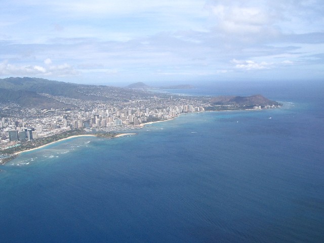 Waikiki to Koko Head from the air